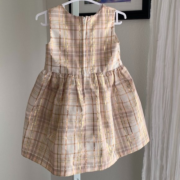 BONNIE BABY Infant Dress, Pastel Pink Plaid, Size: 18 mo. - Picture 2 of 6